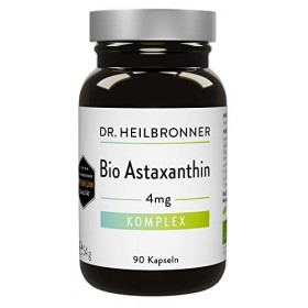 Dr. Heilbronner Capsules dastaxanthine bio de 4 mg dans un flacon en verre I Antioxydants issus de lalgue vitale Haematococ