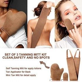 CeleCily Gant applicateur autobronzant 3 en 1 - Gant autobronzant pour autobronzant - Gant autobronzant - Gant autobronzant a