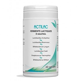 Ferments Lactiques Microbiote Intestinale - Complément Alimentaire - 60 Gélules - Fabrication Française - Actilac