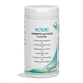 Ferments Lactiques Microbiote Intestinale - Complément Alimentaire - 60 Gélules - Fabrication Française - Actilac