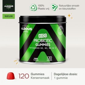 Probiotiques Gummies pour Enfant | 120 Gommes Goût Naturel Cerise | Flore intestinale, Gaz et Ballonnements | Bifidobacterium