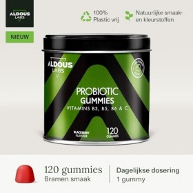 Probiotiques Flore Intestinale Gummies | 120 Gommes Goût Naturel Cerise | Flore intestinale, Gaz et Ballonnements | Bifidobac