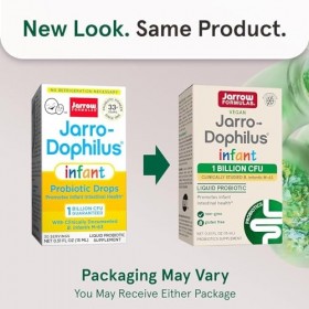 Jarrows Jarro-Dophilus Infant, Bifidobacterium longum, Gouttes végétaliennes, 15 ml, testé en laboratoire, sans gluten, végé