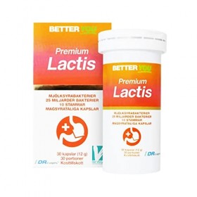 Better You Premium Lactis avec des bactéries lactiques et des prébiotiques respectueux de lestomac - aide notre flore intest