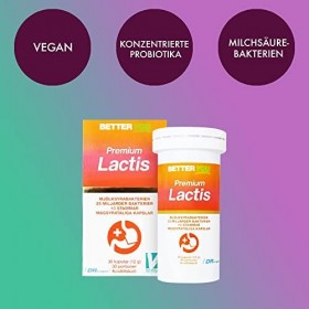 Better You Premium Lactis avec des bactéries lactiques et des prébiotiques respectueux de lestomac - aide notre flore intest