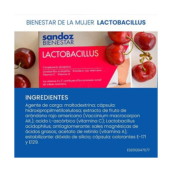 Sandoz Bienestar Lactobacillus 20 Cap