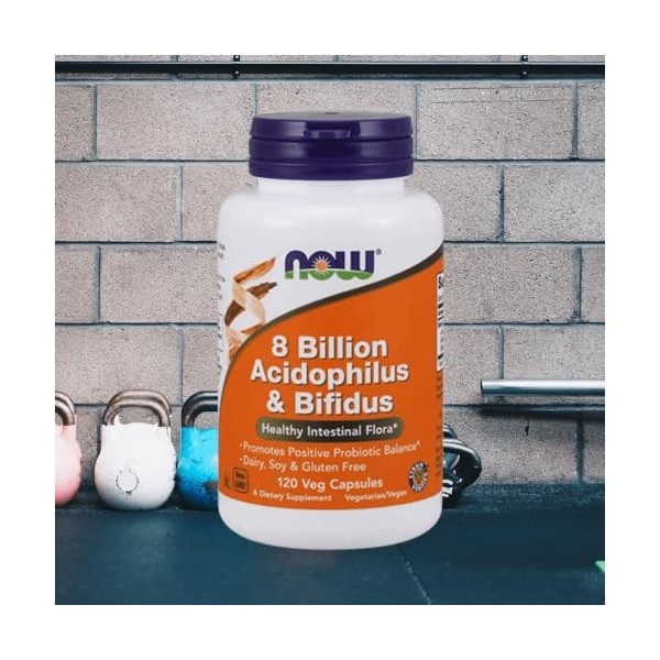 Now Foods 8 Billion Acidophilus & Bifidus 120 vcapsules Sans saveur