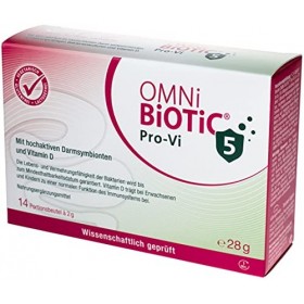 OMNi BiOTiC Pro-Vi 5 | 14 portions | 5 souches de bactéries | 10 milliards de germes par dose quotidienne | poudre | avec vit