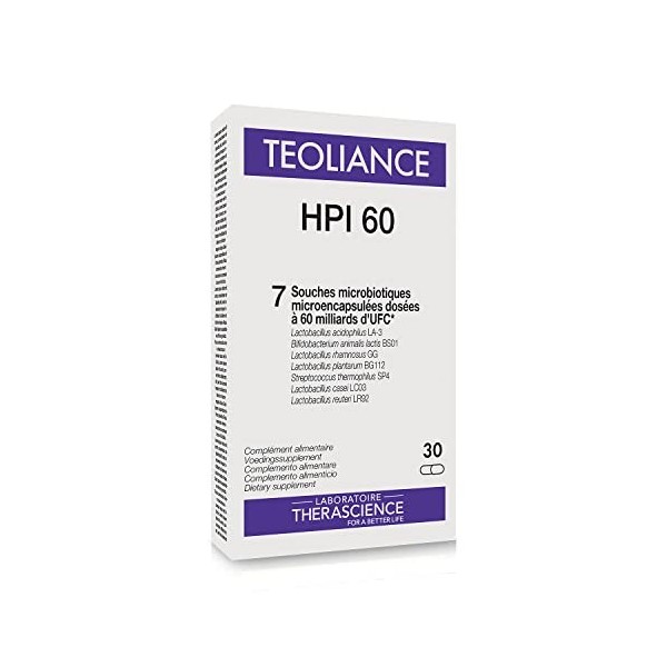 TEOLIANCE HPI 60 | 7 souches microbiotiques Lactobacillus Bifidobacterium Streptococcus |60 milliards dUFC| Hyperperméabilit