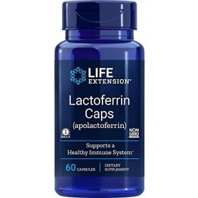 Life Extension, Lactoferrin, avec 95% dApolactoferrine, 60 Capsules, Testé en Laboratoire, Sans Gluten, Végétarien, Sans Soj