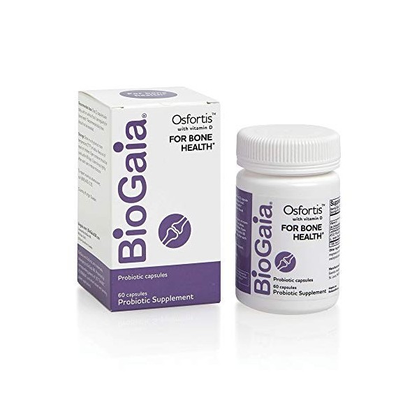 BioGaia Osfortis Probiotique pour femme pour os forts, équilibre immunitaire et bien-être GI Contient L. reuteri 6475, 60 gél