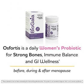 BioGaia Osfortis Probiotique pour femme pour os forts, équilibre immunitaire et bien-être GI Contient L. reuteri 6475, 60 gél