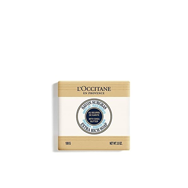 LOCCITANE - Savon Solide Surgras Karité Lait - Corps & Visage - Sans Huile de Palme - 100G