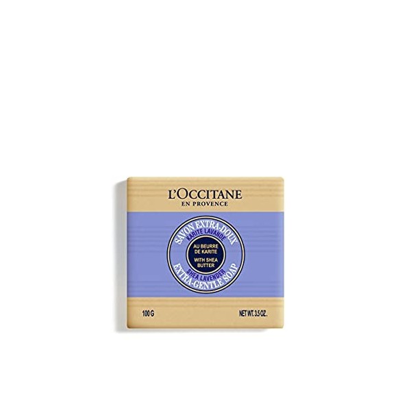 LOCCITANE - Savon Solide Extra-Doux Karité Lavande - Corps - Sans Huile de Palme - 100G