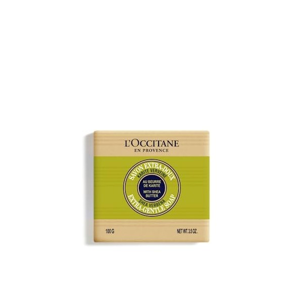 LOCCITANE Savon Solide Extra-Doux Karité Verveine Corps sans Huile de Palme, 100 g