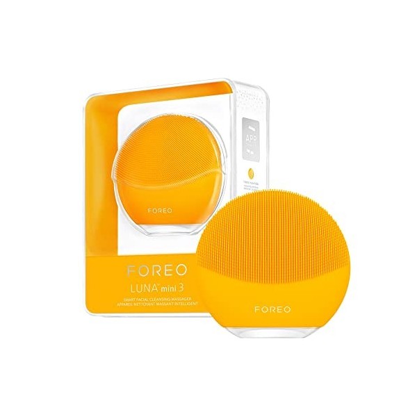 FOREO LUNA mini 3 Brosse nettoyante visage - Accessoire voyage - Appareil de massage - Silicone ultra-hygiénique - Brosse fac