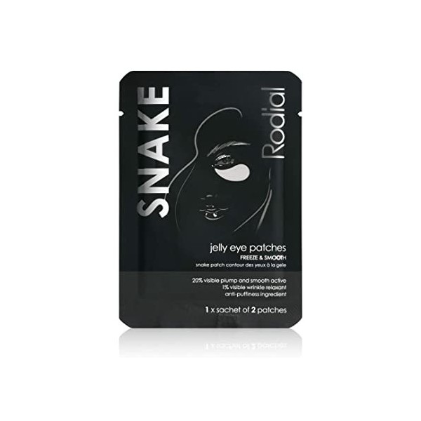 Rodial Snake Jelly Patchs Yeux 1 sachet - Effet Raffermissant et Lissant, Formule Anti-poches avec Syn-ake Tripeptide, Extr