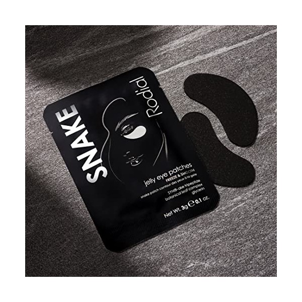 Rodial Snake Jelly Patchs Yeux 1 sachet - Effet Raffermissant et Lissant, Formule Anti-poches avec Syn-ake Tripeptide, Extr