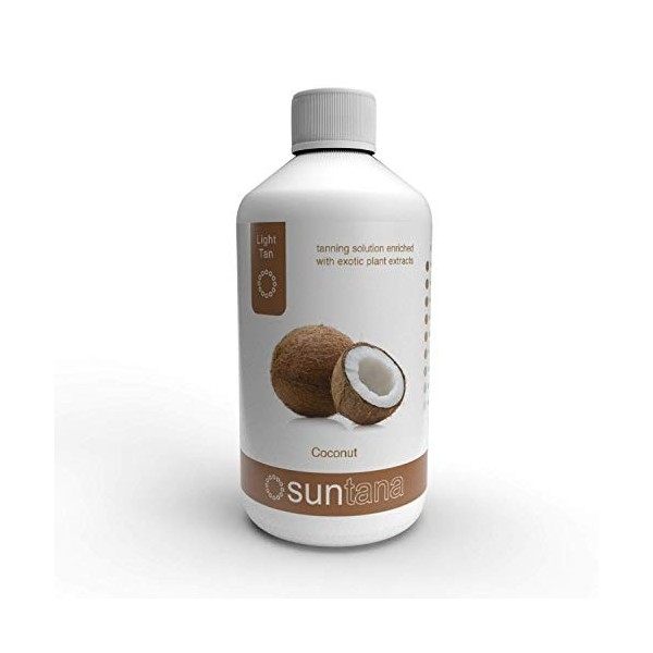 Suntana Spray Tan Noix de Coco Parfumé Spray Bronzage Solution, Lumière Fauve 250 ML