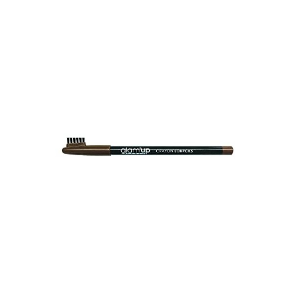 GlamUp Paris - Crayon à Sourcils avec Brosse - Longue Tenue - Finition Naturelle et Définie - Application Précise - N°03 - N