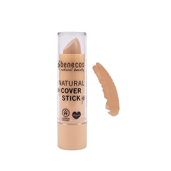 benecos - natural beauty Bio Cosmétiques - Bâton de Protection - Haute Couverture - sans Talc - Végétalien - Beige