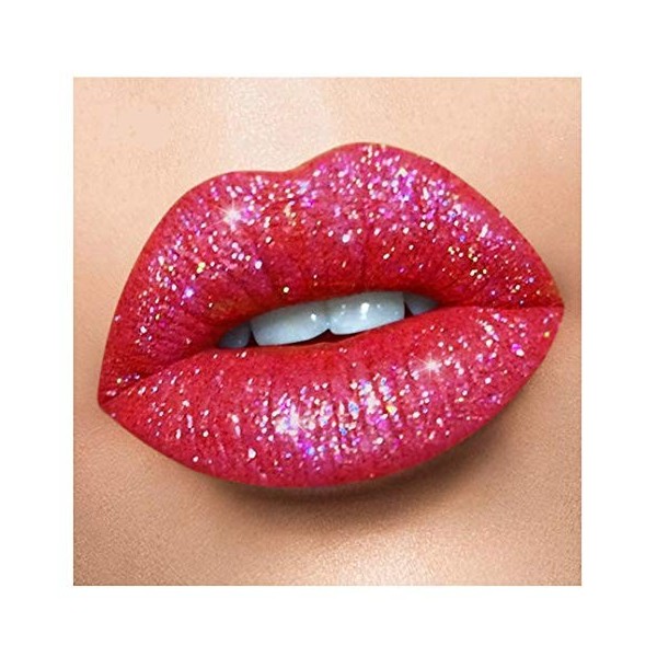 Sensail Rouge à Lèvres Brillant longue durée Tenue Liquide Mat Waterproof Shimmer Lip Gloss A 