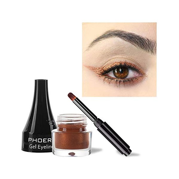 Allbestaye Couleur Eyeliner Gel Liner Coloré Matte Imperméable Bleu Violet Vert Blanc Marron Or Maquillage Pour Les Yeux