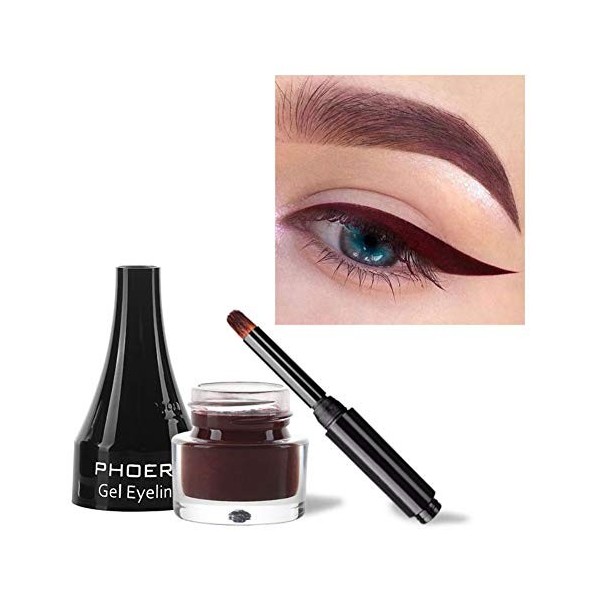 Allbestaye Couleur Eyeliner Gel Liner Coloré Matte Imperméable Bleu Violet Vert Blanc Marron Or Maquillage Pour Les Yeux