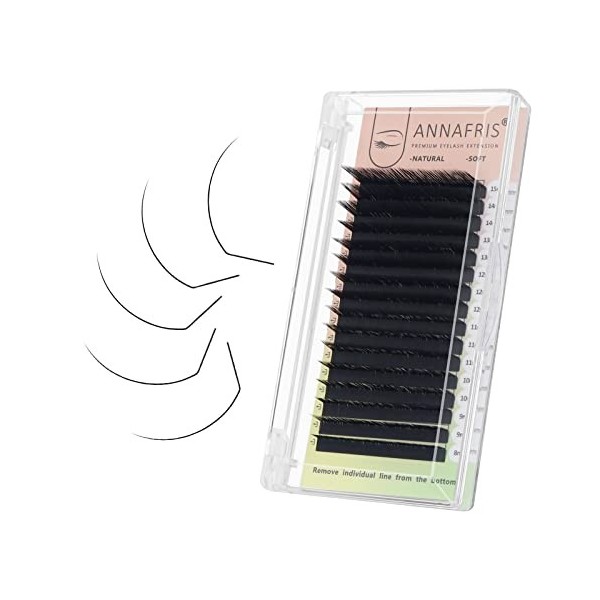 Extension De Cils Classique Volume Russe Professionnel 0.12mm Courbe C curl Mix 15-20mm Individuel Naturel Doux Eyelash Exten