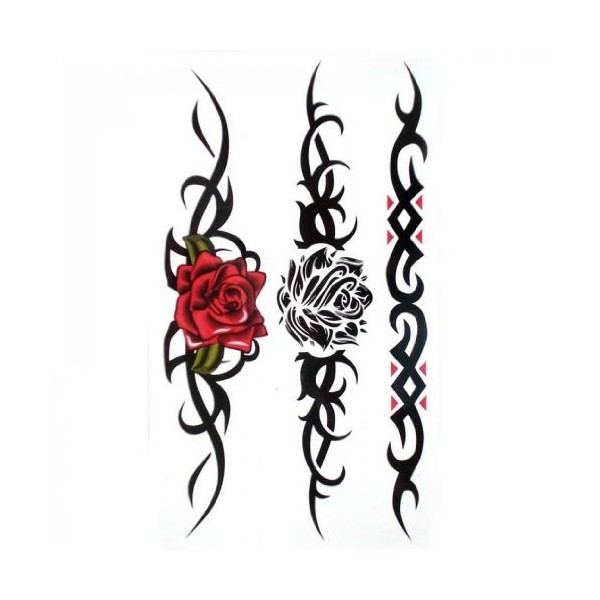 Tatouage temporaire non - toxique imperméable SPESTYLE stickersWaterproof et transpirer tatouages ​​temporaires sexy rose rou