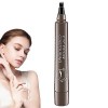 Eyebrow Pen, Eyebrow Tatoo Pen, Waterproof Eyebrow Pen Magical Precise Brow Pen Long Lasting Eyebrow Pen Eyebrow Makeup Dark 