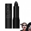 Teinture À Lèvres Noire, Smudge Proof Lipstick Long Lasting, Brillant À Lèvres Mat Imperméable, Rouge À Lèvres Halloween avec