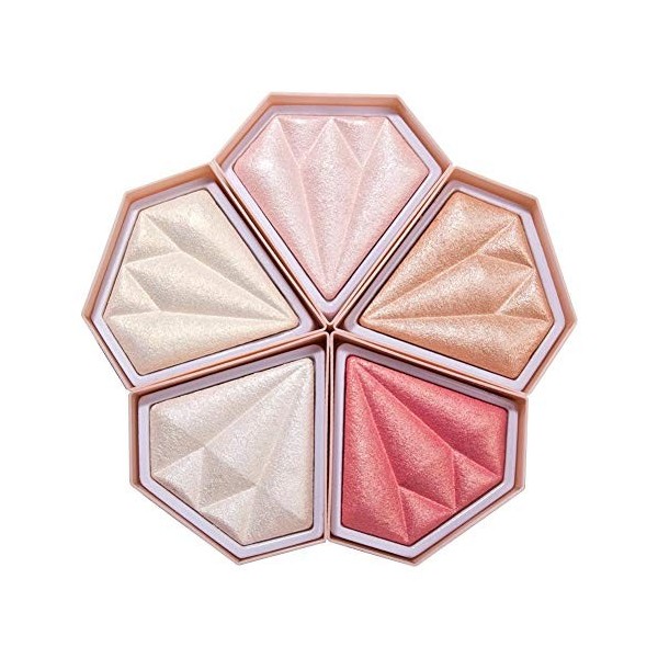 Poudre haute lumière, nouveau maquillage professionnel Poudre pour le visage 5 couleurs Bronzer Highlighter Powder Palette po