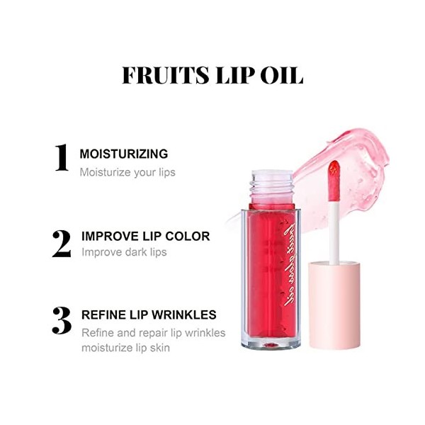 Lèvres Longue Tenue Huile à lèvres aux fruits changeante chaude visage eau brillant à lèvres glaçure hydratante hydratante et