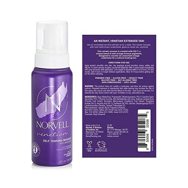 NORVELL VENETIAN MOUSSE BRONZAGE VIO 7 ANTI ORANGE FORMULE