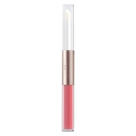 Gloss à lèvres anti-adhésif double couche Formule brillant à lèvres antiadhésif avec triple utilisation Gloss à lèvres double