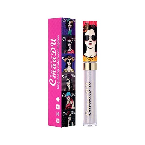 Gloss à lèvres pailleté 11 couleurs velouté hydratant longue durée anti-adhésif ne se décolore pas facilement Rouge à lèvres 