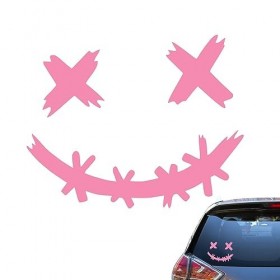 Autocollant de casques de sourire | Décalcomanies décoratives imperméables de visage de sourire pour des voitures - Smile Bik