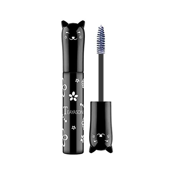 Mascara pour les yeux de chat Mascara de couleur pour les yeux, formule imperméable à séchage rapide et non agglomérante pour