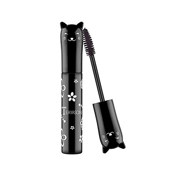 Mascara pour les yeux de chat Mascara de couleur pour les yeux, formule imperméable à séchage rapide et non agglomérante pour