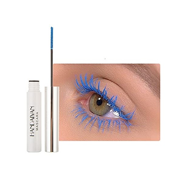 Mascara coloré pour la maquillage des yeux durable, 12 coloré imperméable brosse fine brosse du mascara Sweat Sweat Long Lash