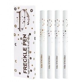Hocossy Lot de 4 stylos de maquillage pour taches de rousseur - 4 couleurs naturelles réalistes - Faux taches de rousseur - É