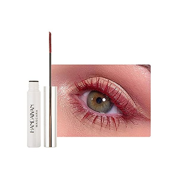 Mascara coloré pour la maquillage des yeux durable, 12 coloré imperméable brosse fine brosse du mascara Sweat Sweat Long Lash