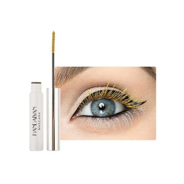 Mascara coloré pour la maquillage des yeux durable, 12 coloré imperméable brosse fine brosse du mascara Sweat Sweat Long Lash