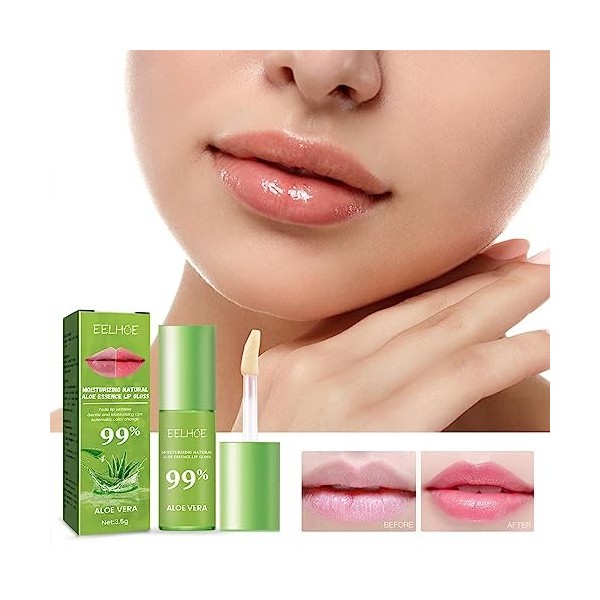 Brillant à lèvres changeant de couleur - Brillant à lèvres à laloès naturel ultra hydratant - Lip Lifting Lip Gloss Essence,