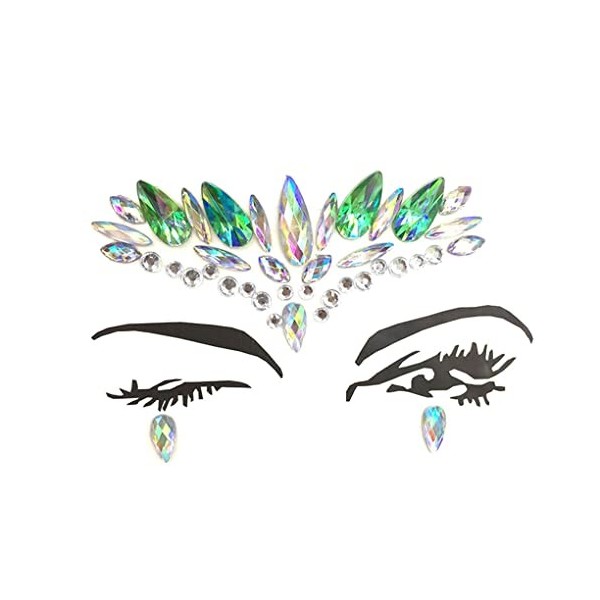 Guangcailun Yeux Visage Strass Autocollants Front Cristal Temporaire Coloré DIY Décorations Costume Festival Maquillage Fourn