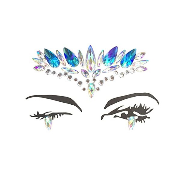 Guangcailun Yeux Visage Strass Autocollants Front Cristal Temporaire Coloré DIY Décorations Costume Festival Maquillage Fourn