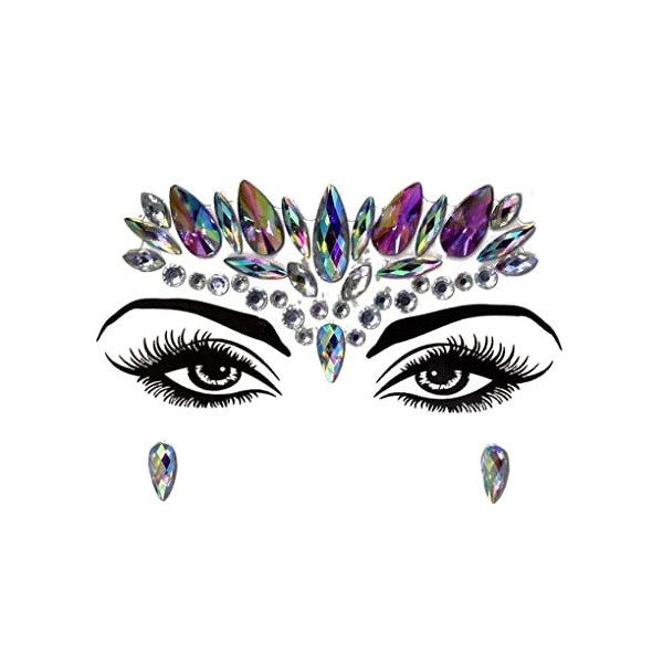 Guangcailun Yeux Visage Strass Autocollants Front Cristal Temporaire Coloré DIY Décorations Costume Festival Maquillage Fourn