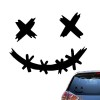 Autocollant de casques de sourire, Autocollants imperméables et décoratifs Smile Face pour voitures, Autocollant drôle de voi