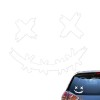 EXREL Sticker Voiture Sourire - Décalcomanies décoratives imperméables de Visage de Sourire pour des Voitures,Funny Smile Bât